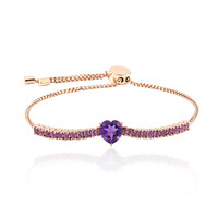 Brazalete en plata con Amatista de Zambia