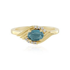 Anillo en plata con Cianita petróleo