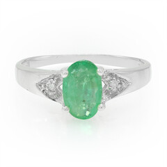 Anillo en plata con Esmeralda de Bahía