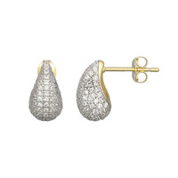 Pendientes en plata con Zircón (Adela Silber)