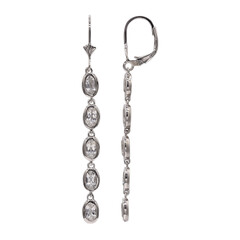 Pendientes en plata con Topacio blanco