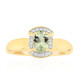 Anillo en oro con Berilo menta de Australia