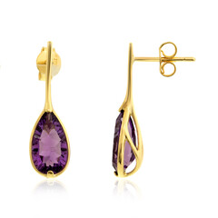 Pendientes en oro con Amatista