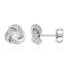 Pendientes en plata con Diamante sal y pimienta