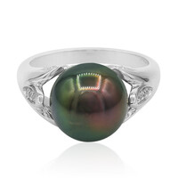 Anillo en plata con Perla cultivada de Tahití (TPC)