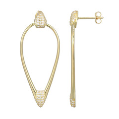 Pendientes en plata con Zircón (Adela Silber)