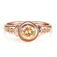 Anillo en oro con Diamante rosa de Francia de Argyle VS1