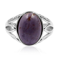 Anillo en plata con Ópallo fluorita