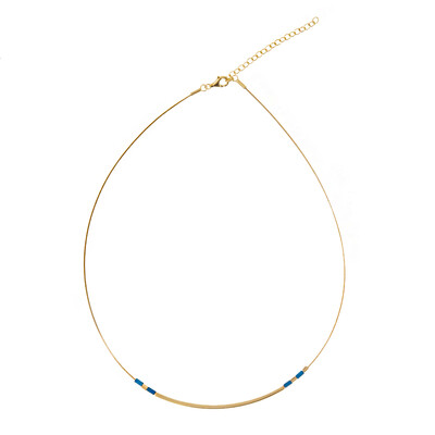 Collar en plata con Hematita azul (dagen)