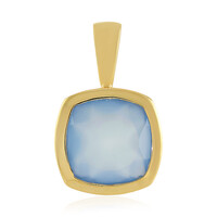 Colgante en plata con Calcedonia azul
