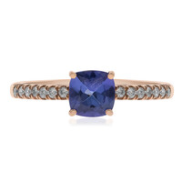Anillo en oro con Tanzanita