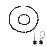 Set en plata con Ónix negro