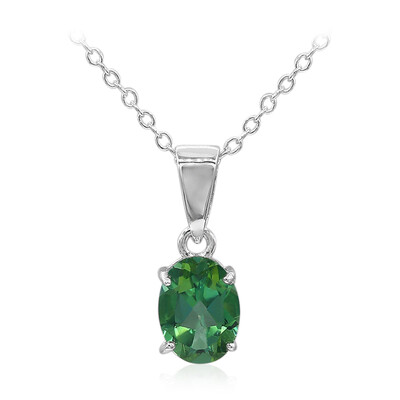 Collar en plata con Topacio verde mariposa