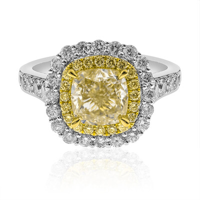 Anillo en oro con Diamante amarillo SI2 (CIRARI)