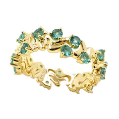 Anillo en oro con Esmeralda de Zambia AAA (de Melo)