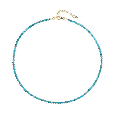 Collar en plata con Apatita azul neón