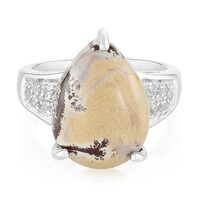 Anillo en plata con Jaspe Sonoran dendritas