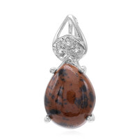 Colgante en plata con Obsidiana caoba