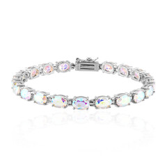 Brazalete en plata con Cuarzo Rayo de luna