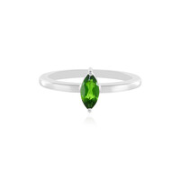 Anillo en plata con Diópsido de Rusia