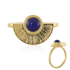 Anillo en plata con Calcedonia azul