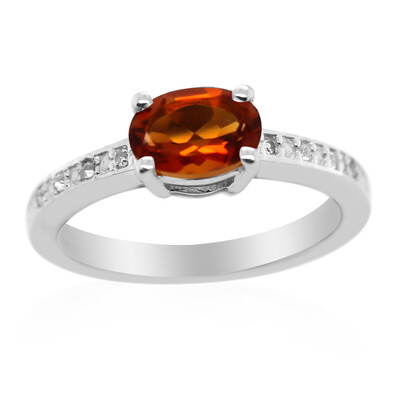 Anillo en plata con Citrino de Madeira