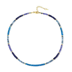 Collar en plata con Aguamarina Santa María (Riya)