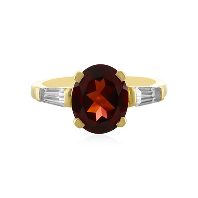 Anillo en plata con Granate de la India