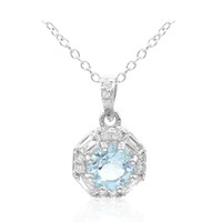 Collar en plata con Topacio azul cielo