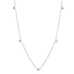 Collar en oro con Diamante azul cielo I2