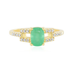 Anillo en plata con Esmeralda de Rusia (Adela Silber)