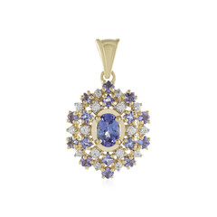Colgante en oro con Tanzanita
