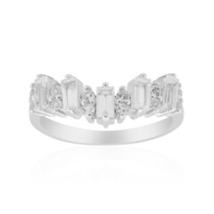 Anillo en plata con Topacio blanco