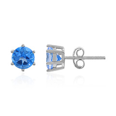 Pendientes en plata con Topacio azul índigo