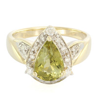 Anillo en oro con Turmalina cuprífera
