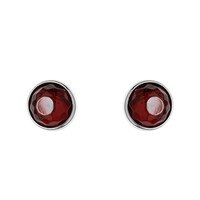 Pendientes en plata con Ámbar colombiano rojo