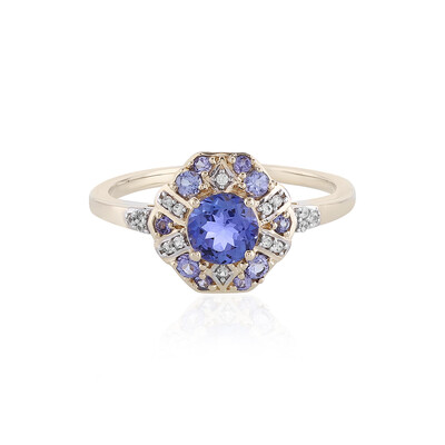 Anillo en oro con Tanzanita
