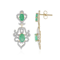 Pendientes en plata con Esmeralda de Socoto