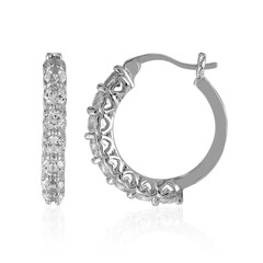 Pendientes en plata con Topacio blanco