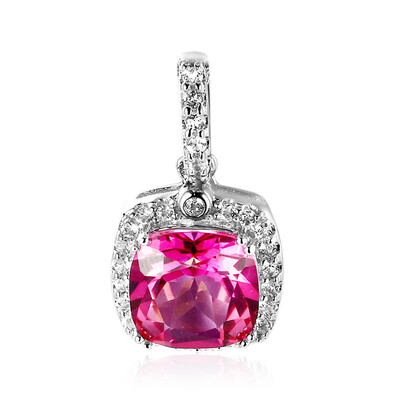 Colgante en plata con Topacio rosa