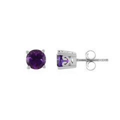 Pendientes en plata con Amatista de Zambia