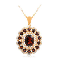 Collar en plata con Granate de Mozambique
