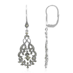 Pendientes en plata con Marcasita