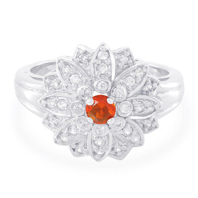 Anillo en plata con Ópalo de fuego imperial de Jalisco