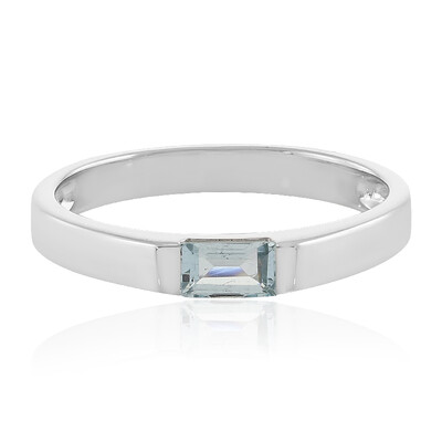Anillo en plata con Aguamarina