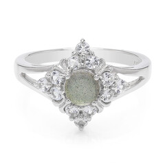 Anillo en plata con Espectrolita