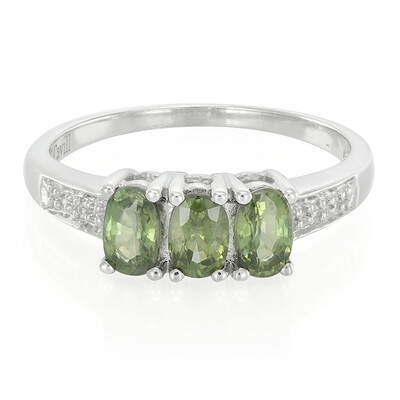 Anillo en plata con Zafiro de Mozambique