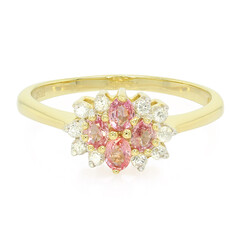 Anillo en plata con Zafiro Padparadscha