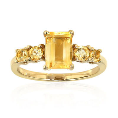 Anillo en plata con Citrino