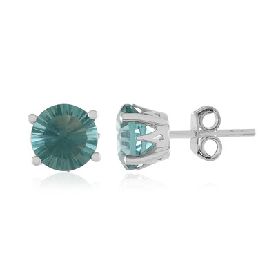 Pendientes en plata con Fluorita verde